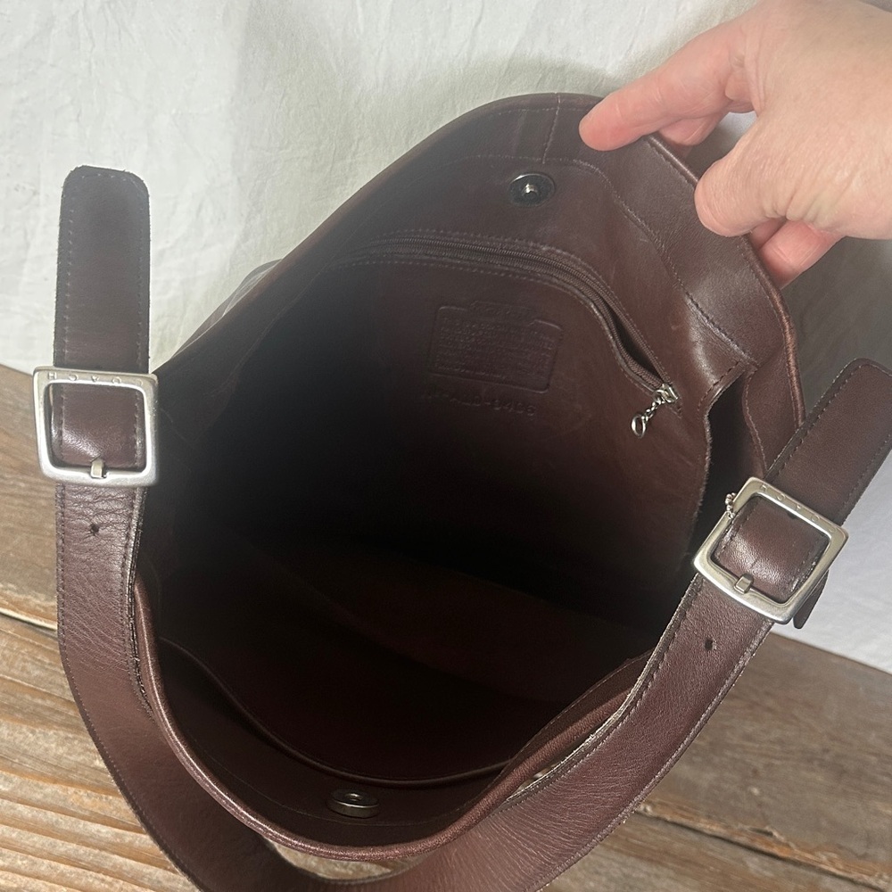 Coach Rich Brown Leather Slim Legacy Shoulder Bag - Picture 8 of 11